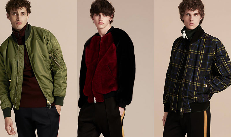 bomber burberry uomo utunno inverno 2016 2017