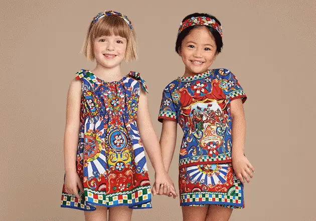 Dolce e Gabbana Bambini Sicilian Carretto due abiti per bambina